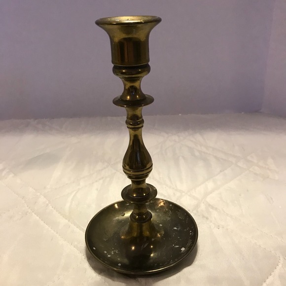 Vintage pair of brass candlestick holders‎ - Picture 2 of 5